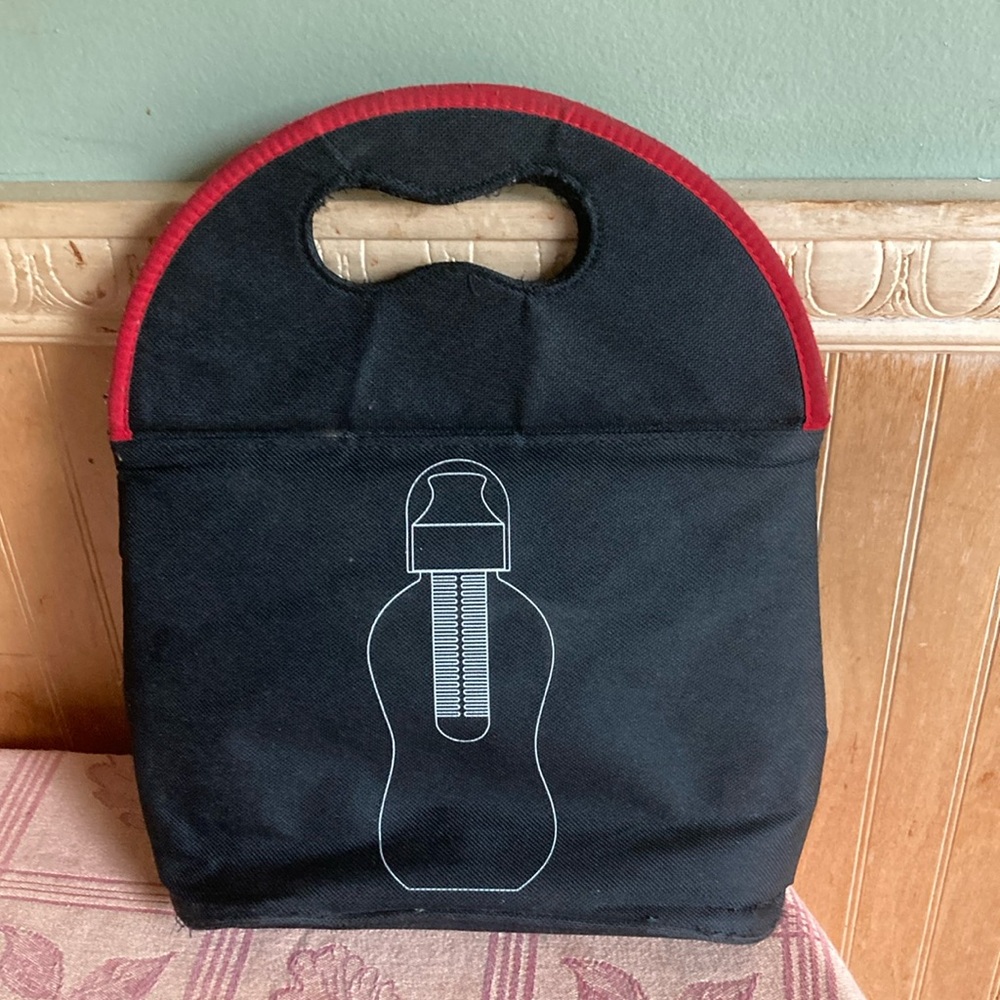 Bobble Black & Red Insulated Canvas Bag